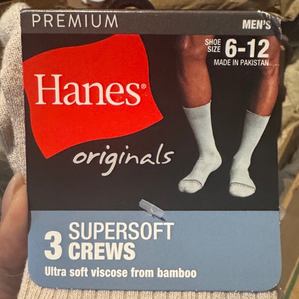 Hanes Premium Originals Supersoft Crew Socks